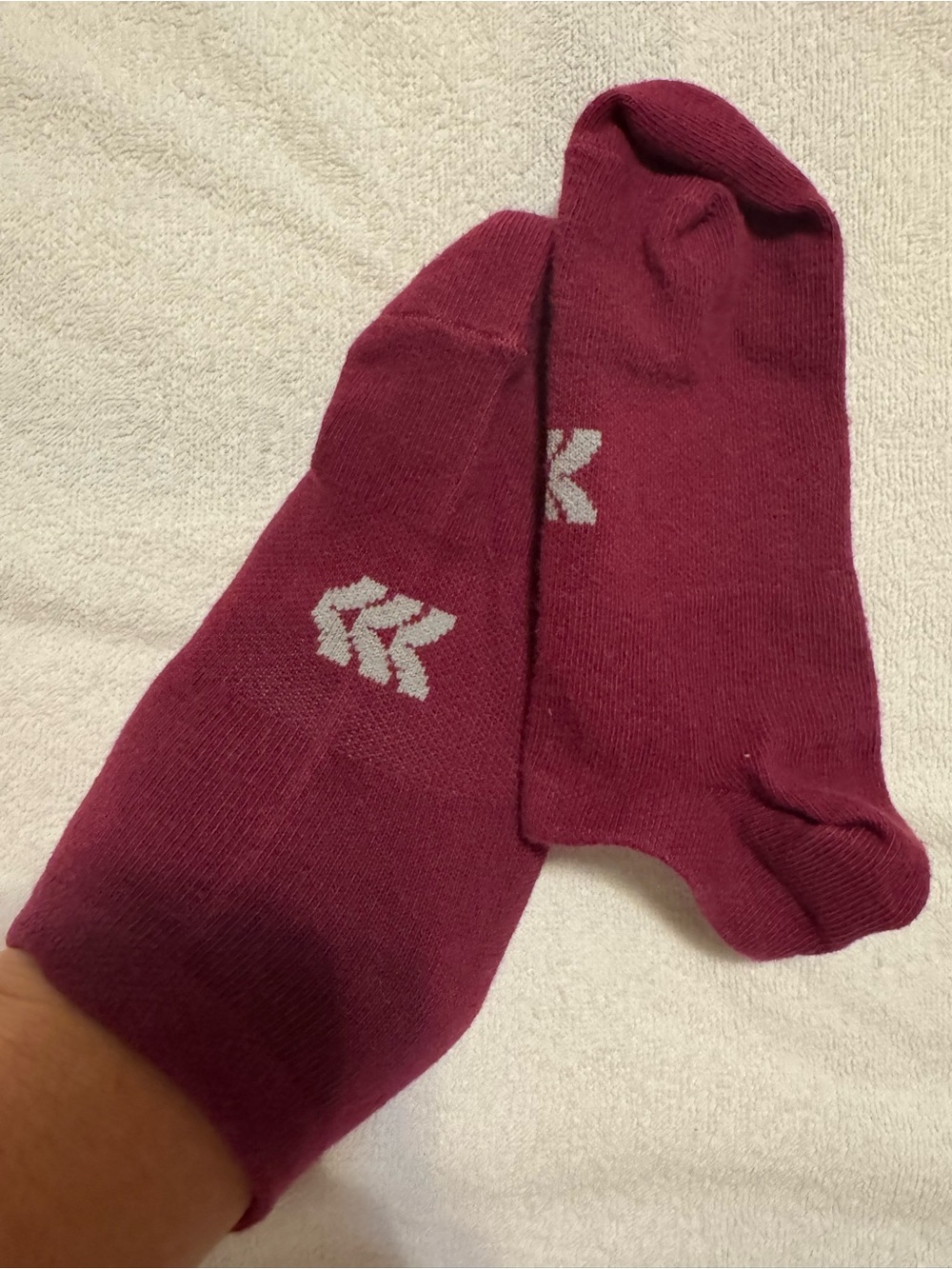 Target Women's Burgundy Low-Cut Athletic Socks with Gray Logo